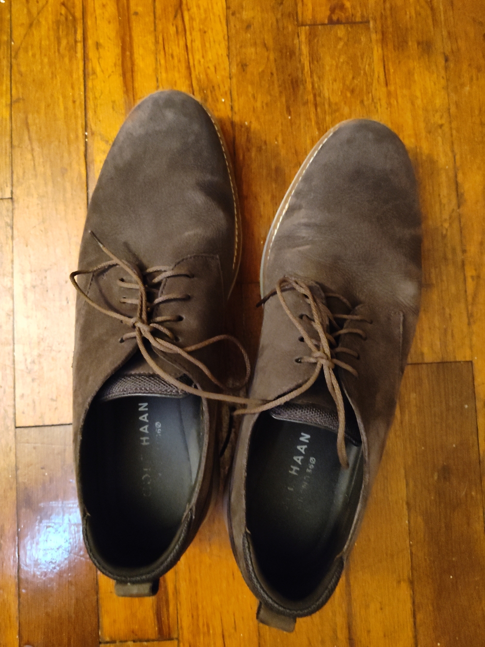 Cole Haan Brown Suede Men's Lace-Up Dress Shoes